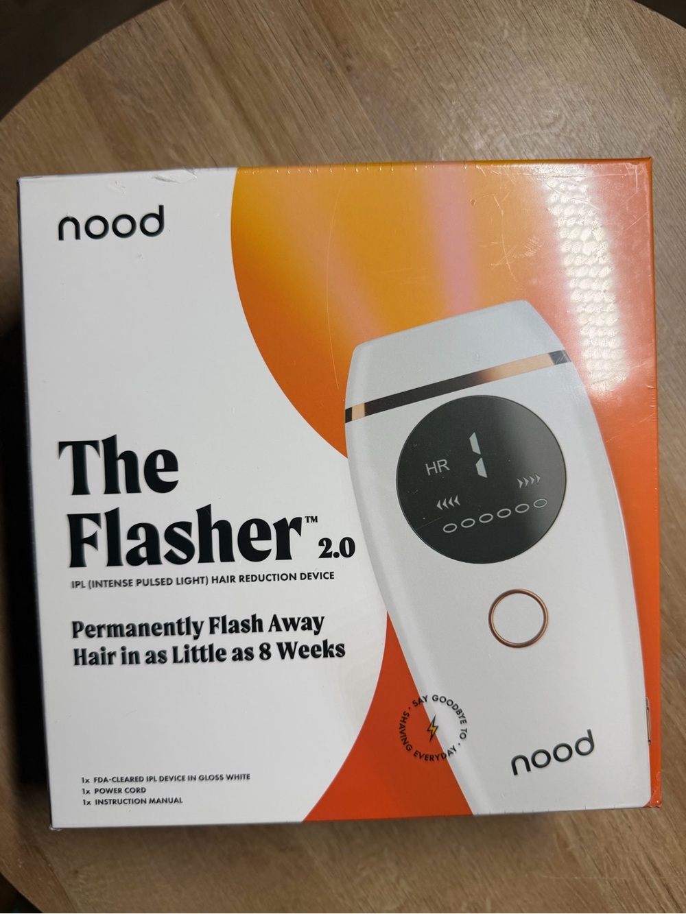 NEW SEALED NOOD The Flasher 2.0 IPL Hair Removal Device Gloss White